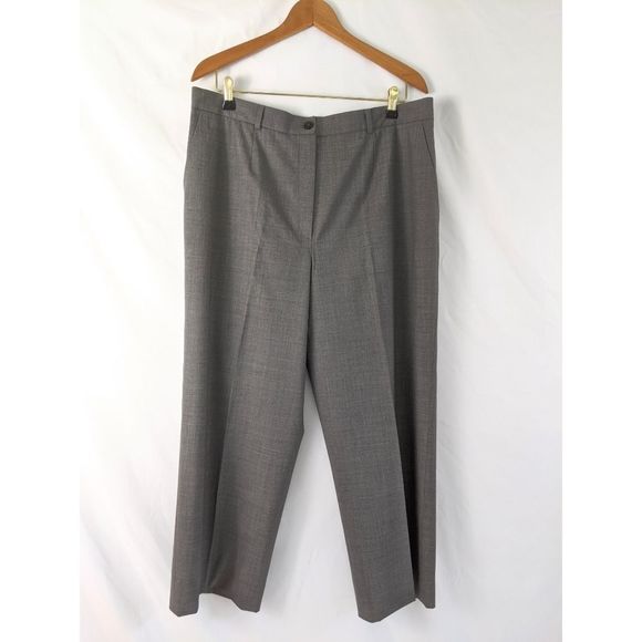 Zanella Dress Pants Womens Plus Size 16 Trouser Gray Stretch Pocket Straight - Picture 2 of 13